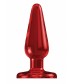 Красная анальная пробка Butt Plug Basic 3 Inch - 7,6 см.