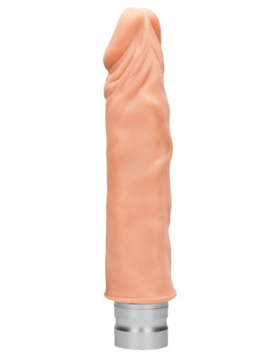 Телесный реалистичный вибратор Vibrating Dildo - 21,5 см.