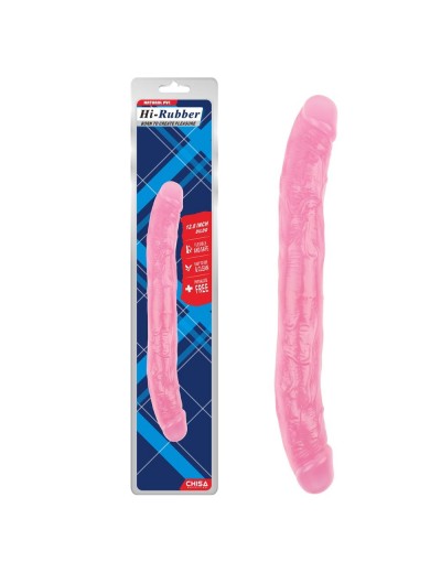 Розовый двусторонний фаллоимитатор 12.8 Inch Dildo - 32,5 см.