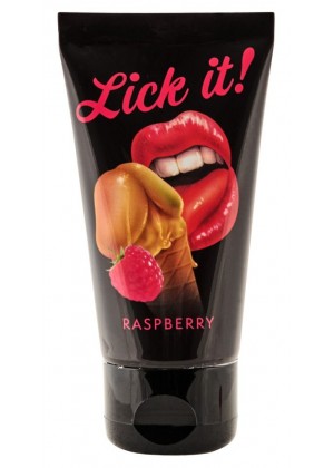 Съедобная смазка Lick It с ароматом малины - 50 мл.