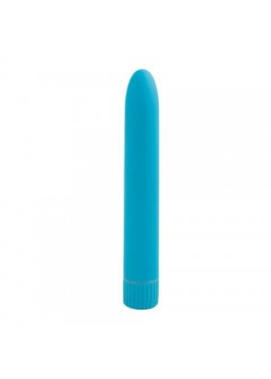 Голубой вибромассажер Climax Smooth 7  Vibe - 17,8 см.
