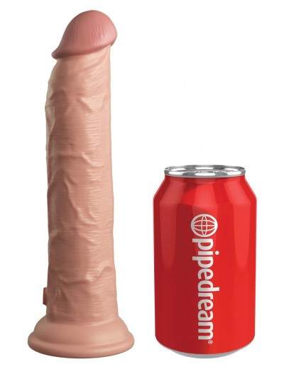 Телесный фаллоимитатор 9  Silicone Dual Density Cock - 25,4 см.