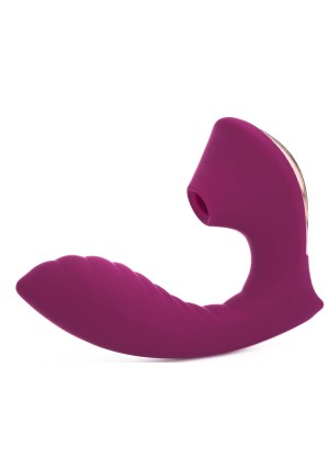 Фиолетовый вибромассажёр с вакуумной стимуляцией Vaginal   Suction Lover