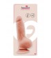 Телесный фаллоимитатор BENDABLE DILDO на присоске - 18 см.