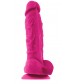 Ярко-розовый фаллоимитатор на присоске ColourSoft 5  Soft Dildo - 17,8 см.