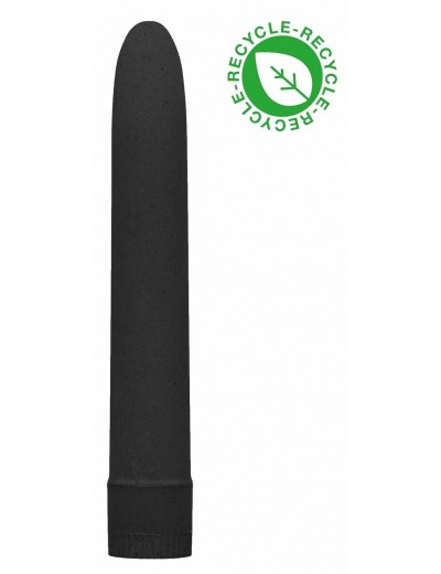 Черный экологичный вибромассажер Natural Pleasure 7  - 17,7 см.