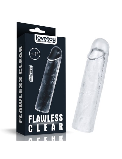 Прозрачная насадка-удлинитель Flawless Clear Penis Sleeve Add 1 - 15,5 см.