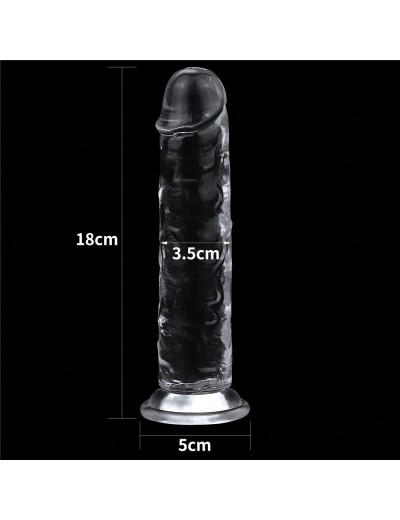 Прозрачный фаллоимитатор на присоске Flawless Clear Dildo - 18 см.