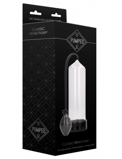 Прозрачная ручная вакуумная помпа для мужчин Classic Penis Pump