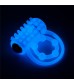Голубое, светящееся в темноте виброкольцо Lumino Play Vibrating Penis Ring