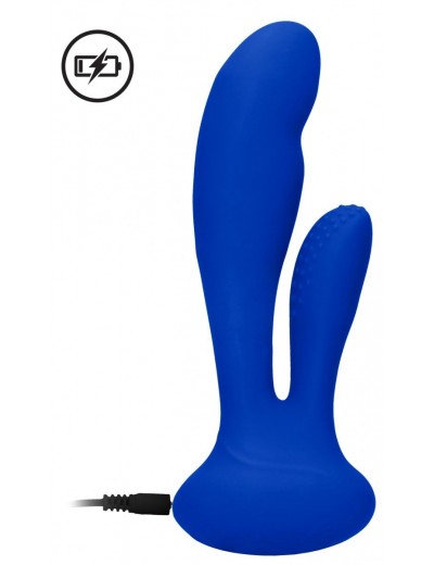 Синий вибратор G-Spot and Clitoral Vibrator Flair - 17,5 см.