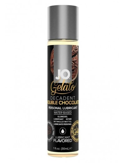 Лубрикант с ароматом шоколада JO GELATO DECADENT DOUBLE CHOCOLATE - 30 мл.