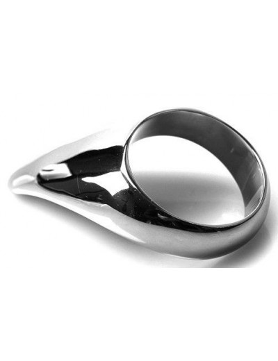Серебристое эрекционное кольцо Teardrop Cockring