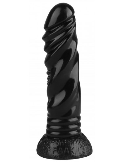 Черная реалистичная анальная втулка - 21 см.
