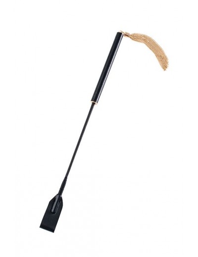 Черный гладкий стек PREMIUM RIDING CROP - 45 см.