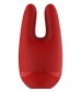 Красный клиторальный стимулятор HEBE - 10,6 см.