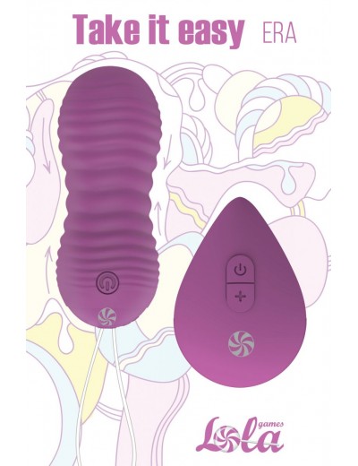 Фиолетовые вагинальные виброшарики Era с пультом ДУ