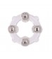 Эрекционное кольцо с 4 бусинами MENZSTUFF STUD RING CLEAR