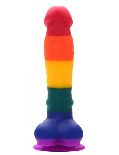 Разноцветный фаллоимитатор-реалистик COLOURFUL DILDO - 20 см.