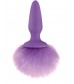 Фиолетовая анальная пробка с фиолетовым заячьим хвостом Bunny Tails Purple