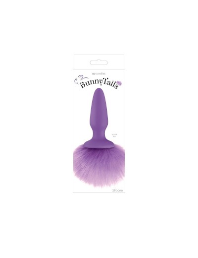 Фиолетовая анальная пробка с фиолетовым заячьим хвостом Bunny Tails Purple