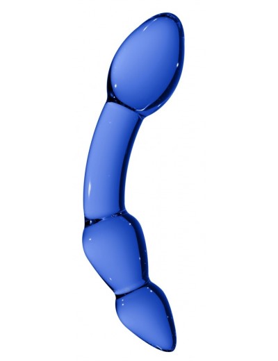 Синий стеклянный стимулятор Superior - 18 см.