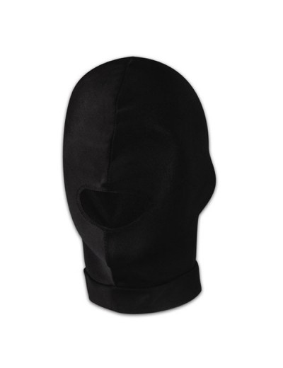 Черная эластичная маска на голову с прорезью для рта