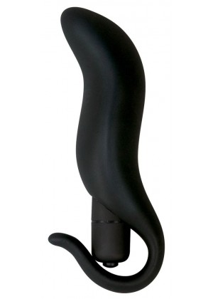 Черная анальная вибровтулка Black Velvet - 13 см.