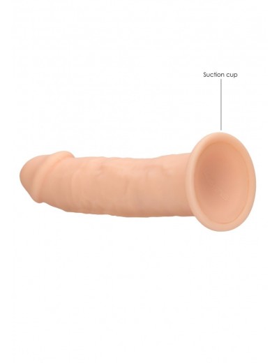 Телесный фаллоимитатор без мошонки Silicone Dildo Without Balls - 15,3 см.