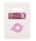 Розовое эрекционное кольцо с ушками для удобства надевания BASICX TPR COCKRING PINK