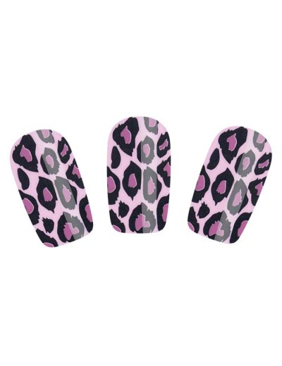 Набор лаковых полосок для ногтей Фиолетовый леопард Nail Foil