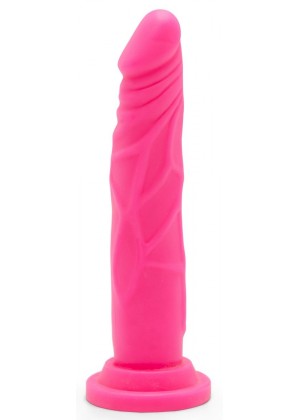 Розовый фаллоимитатор-реалистик на присоске Happy Dicks - 19 см.