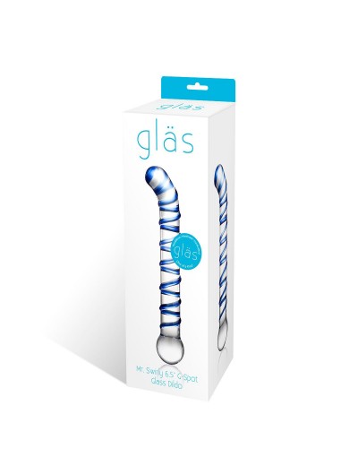 Изогнутый стеклянный фаллос G-Spot Glass Dildo - 17 см.