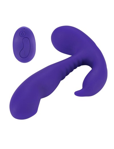 Фиолетовый стимулятор простаты Remote Control Prostate Stimulator with Rolling Ball - 13,3 см.