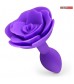Фиолетовая гладкая анальная втулка-роза