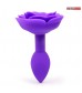 Фиолетовая гладкая анальная втулка-роза