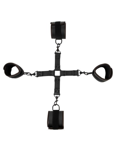 Черный набор крестовой фиксации Bondage Set