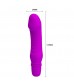 Фиолетовый мини-вибратор Stev -13,5 см.