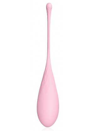Розовый силиконовый вагинальный шарик со шнурком
