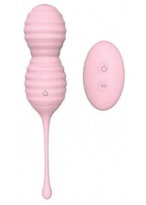 Розовые вагинальные виброшарики BEEHIVE