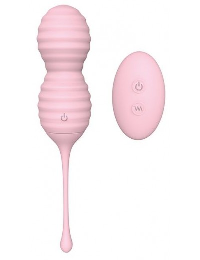 Розовые вагинальные виброшарики BEEHIVE