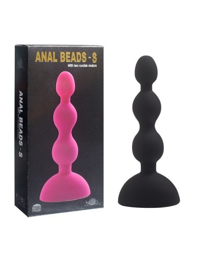 Черный анальный вибростимулятор Anal Beads S - 14,5 см.