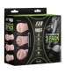 Набор из 3 мастурбаторов и вибропули 3-Pack Self-Lubricating Vibrating Stroker Sleeve Kit