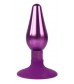 Фиолетовая конусовидная анальная пробка - 10 см.