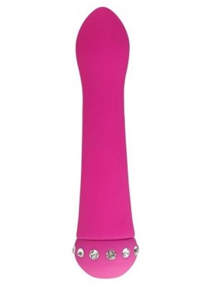 Розовый вибратор SPARKLE SUCCUBI  BLISS CARESSING VIBE - 14,2 см.