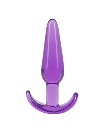 Фиолетовая анальная пробка в форме якоря Slim Anal Plug - 10,8 см.