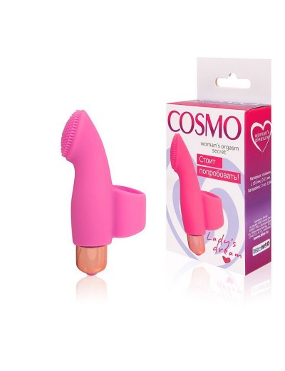 Розовый клиторальный стимулятор Cosmo