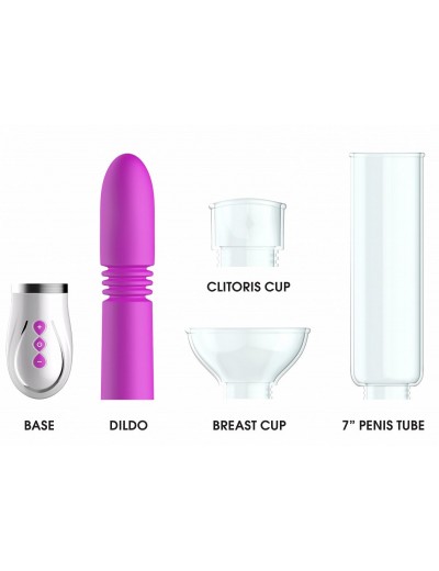 Фиолетовый набор Thruster 4 in 1 Rechargeable Couples Pump Kit