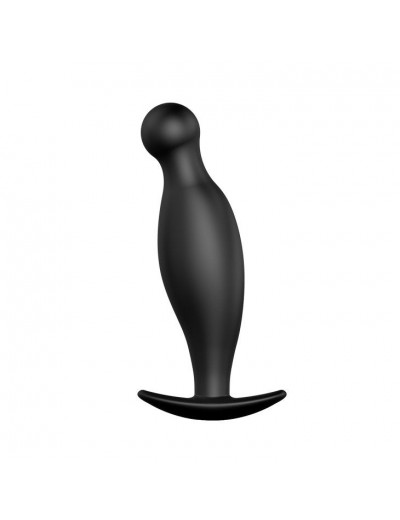 Чёрный анальный стимулятор с шаровидным кончиком - 11,7 см.