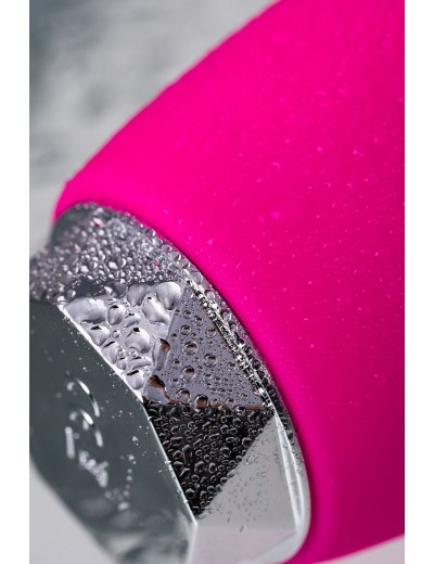 Розовый вибратор с клиторальным стимулятором L EROINA - 18 см.